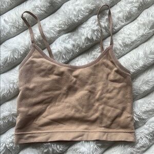 Garage light orange seamless tank top